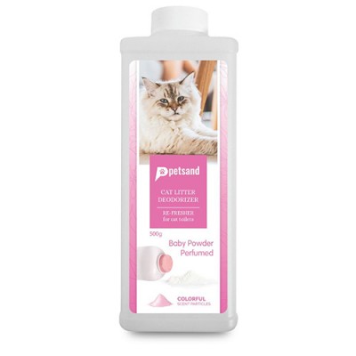 Пудра за во песок за мачки Petsand Cat Litter Deodorizer Re-Freshner Baby Powder 500gr