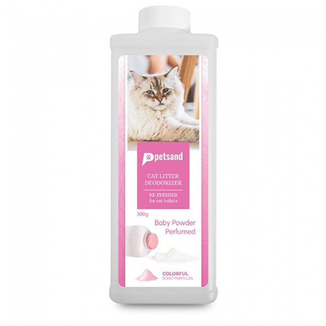Пудра за во песок за мачки Petsand Cat Litter Deodorizer Re-Freshner Baby Powder 500gr
