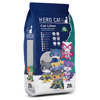 Песок за мачки Hero Cat Team Work Strawberry 20L