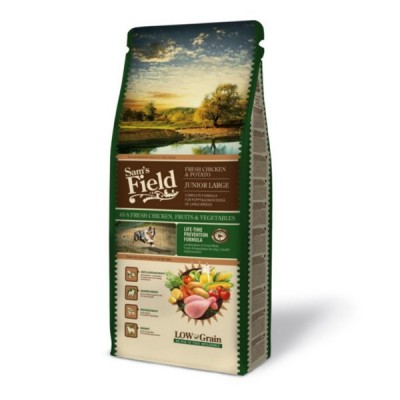 Сува храна за куче Sam's Field Junior Large Chicken 13 KG