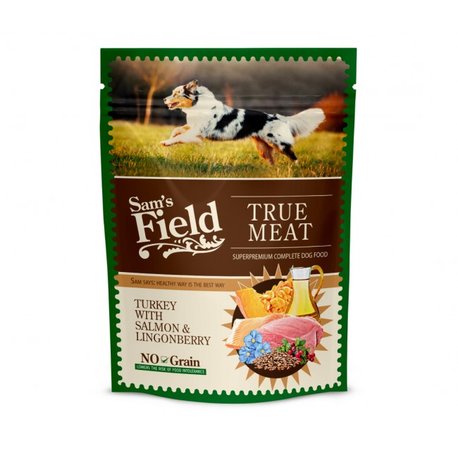Влажна храна за куче Sam's Field Turkey & Salmon  260GR