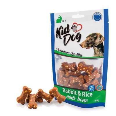 Награда за куче Kiddog Rabbit Meat with Rice Mini Cubes 80GR
