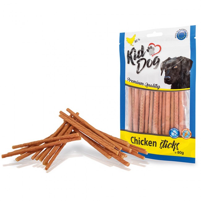 Месната награда за куче KIDDOG Chicken Sticks 80GR