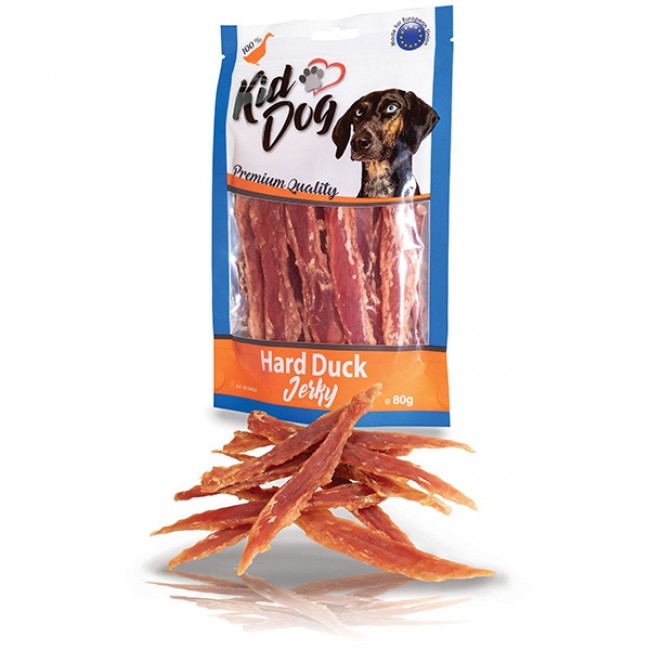 Месната награда за куче  KIDDOG Hard Duck Jerky 80GR  
