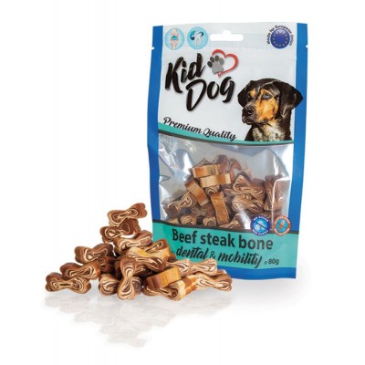 Награда за куче Kiddog Dental And Mobility Beef Steak Bone 80GR