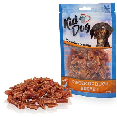 Месната награда за куче  KIDDOG Pieces Of Duck Breast 80GR  