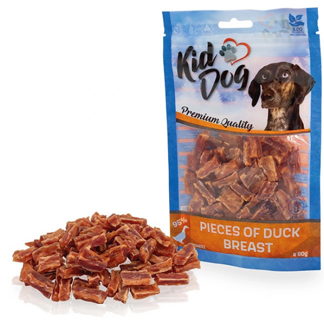 Месната награда за куче  KIDDOG Pieces Of Duck Breast 80GR  