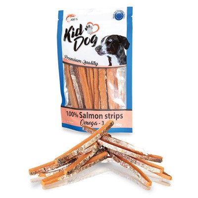 Месната награда за куче  KIDDOG 100% Salmon Stripes 80GR  