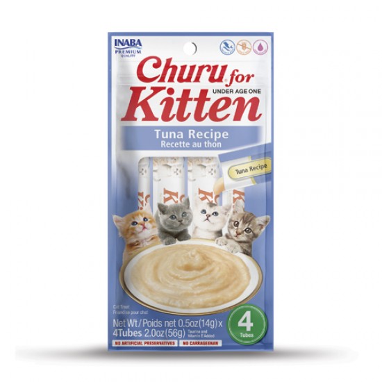 Закуска за маче Churu Tuna Recipe For Kitten 4x14GR