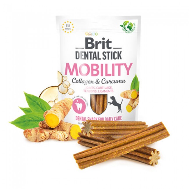 Дента стик за куче Brit Dental Sticks Mobility with Collagen & Curcuma 200GR