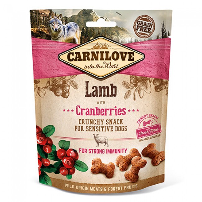 Крцкава награда за куче Carnilove Lamb & Cranberries 200GR