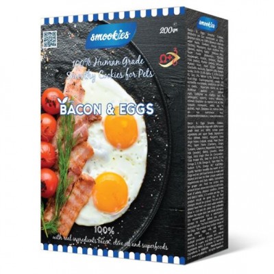 Бисквити за куче Smookies Premium Backon & Eggs 200GR