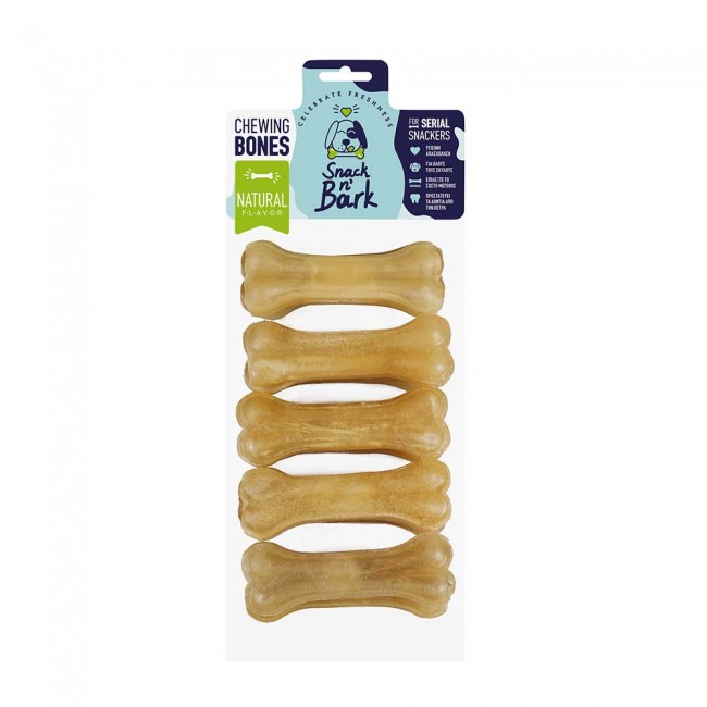 Пресувана коска Snack n’ Bark Chewing Bone Natural 8cm 10/1