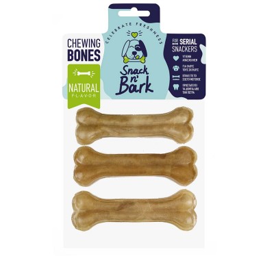 Пресувана коска Snack n’ Bark Compact Natural Bones 13cm 3/1