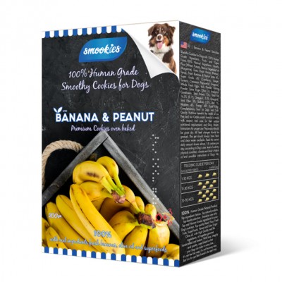Бисквити за куче Smookies Premium Banana and Peanut 200GR