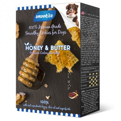Бисквити за куче Smookies Premium Honey and Butter 200GR