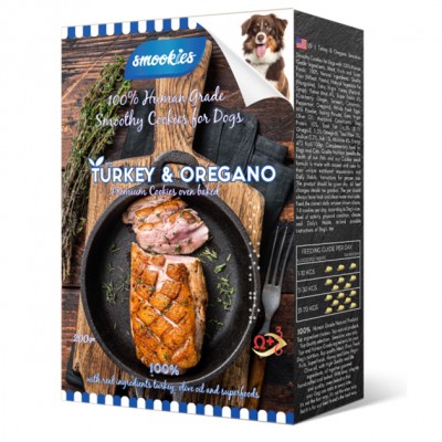 Бисквити за куче Smookies Premium Turkey and Oregano 200GR