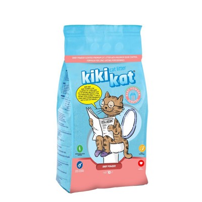 Песок за мачки Kiki Kat Cat Litter Baby Powder 10L