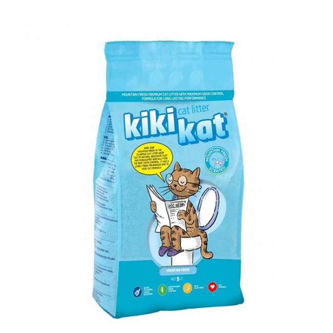 Песок за мачки Kiki Kat Cat Litter Active Carbon 5L