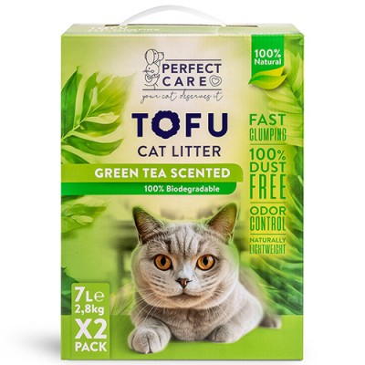 Песок за мачки Tofu Green Tea 7L x2