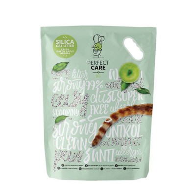 Силиконски песок за мачки Perfect Care Silica Cat litter Fresh Apple 5.8 L