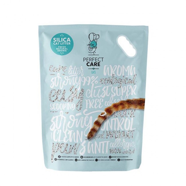Силиконски песок за мачки Perfect Care Silica Cat litter Natural 5.8 L