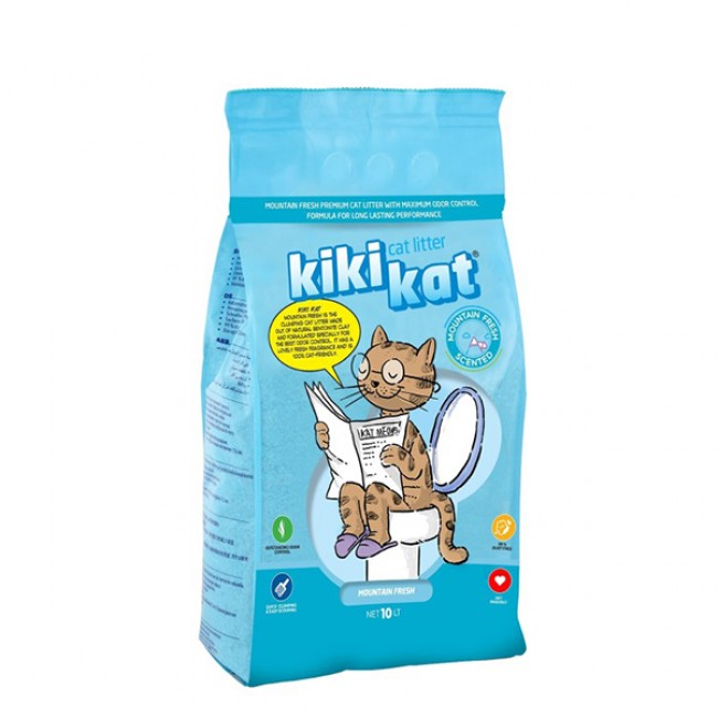 Песок за мачки Kiki Kat Cat Litter Mountain Fresh 10L