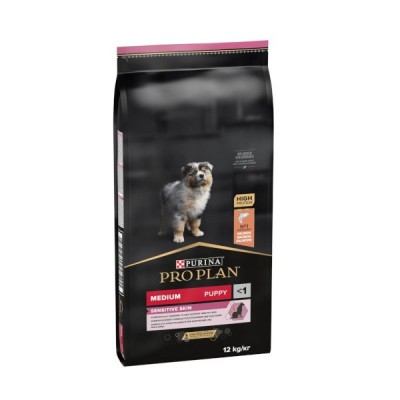 Сува храна за куче Purina Pro Plan Medium Puppy Salmon 12KG