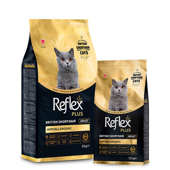 Сува храна за маче Reflex Plus Adult Cat British Shorthair Chicken 8kg 