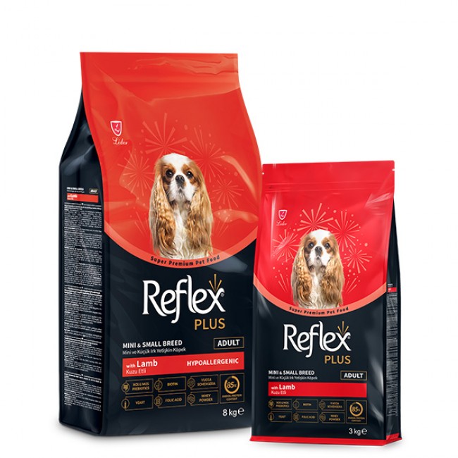 Сува храна за куче Reflex Plus Mini And Small Adult Dog Lamb 8kg