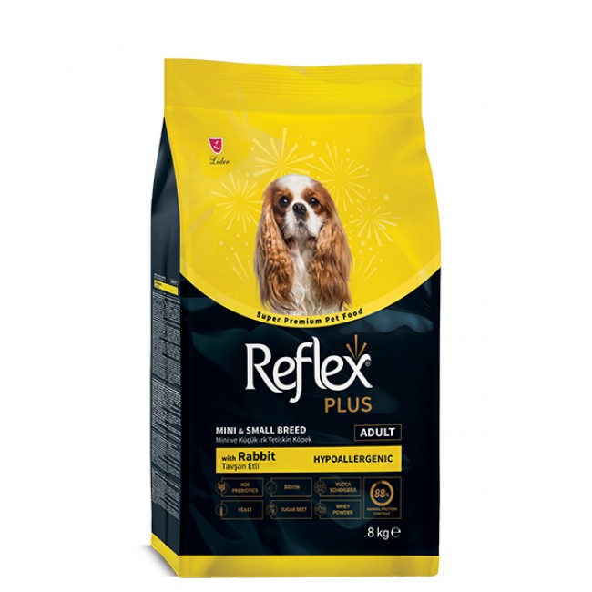 Сува храна за куче Reflex Plus Mini And Small Adult Dog Rabbit 8kg