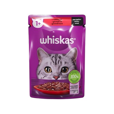 Влажна храна за маче Whiskas Beef Sause 85 gr