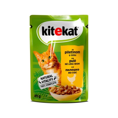 Влажна храна за маче Kitekat Adult Cat Chicken 85 gr