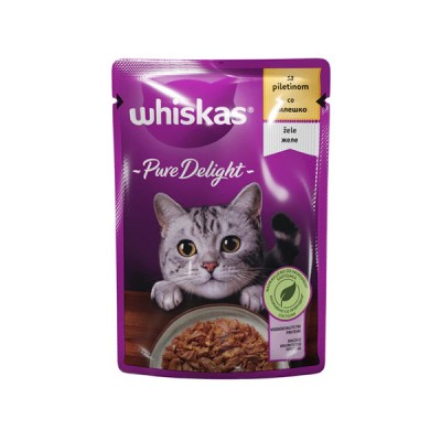 Влажна храна за маче Whiskas Pure Delighit Chicken in Jelly 85 gr